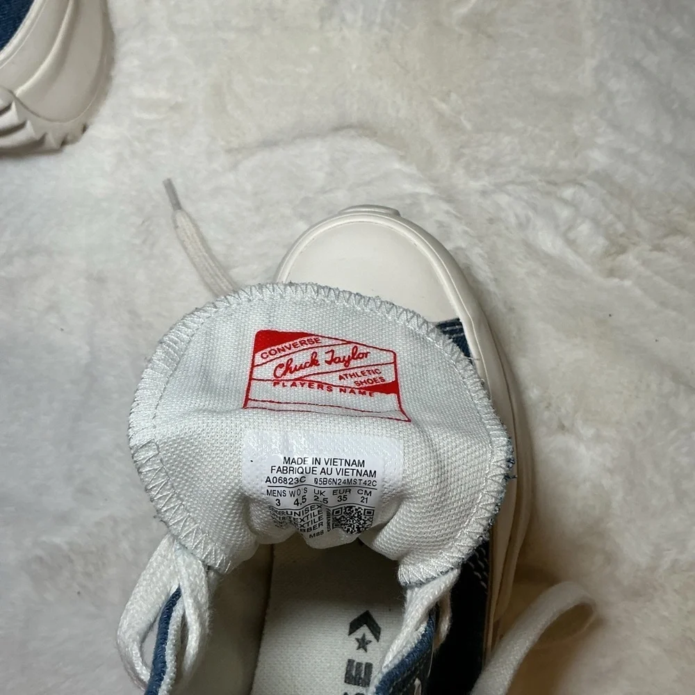 Converse Kids Denim High-Top Sneakers - Blue and White